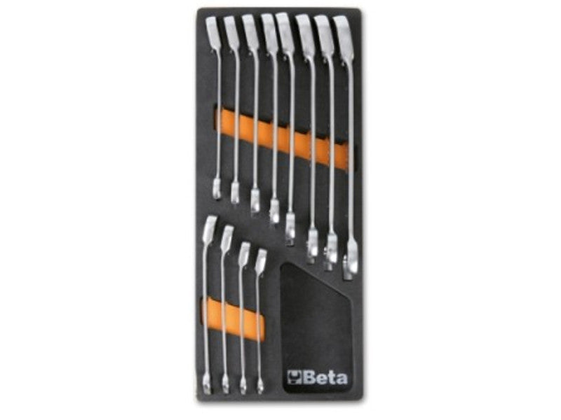 Beta plateau thermoformé souple M45 12 clés mixtes à cliquet réversibles 8-19 mm