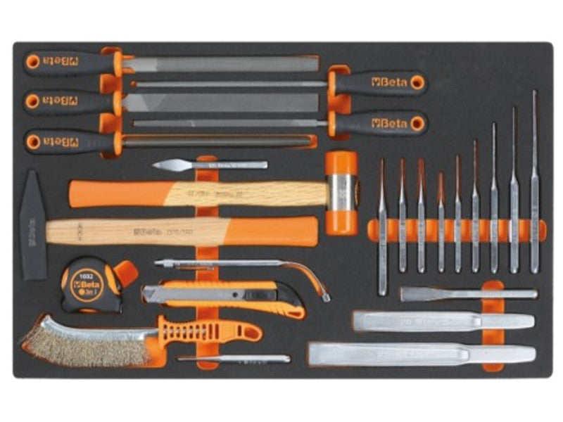 Beta assortiment 25 outils percussion lime coupe M230 thermoformage EVA