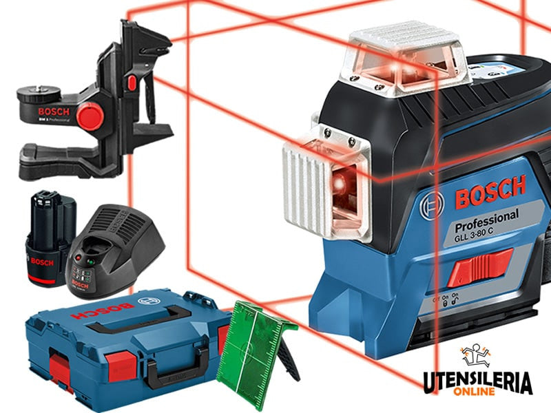 Bosch Professional laser à lignes GLL 3-80 C 3x360° 30m rouge Bluetooth