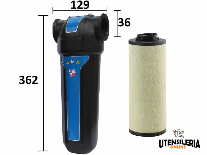 Omi filtre poussières huiles usage général AF400 grade PF 6667 l/min