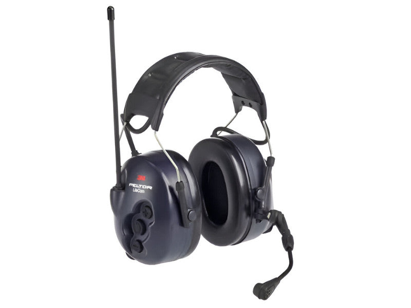 3M Peltor LiteCom Casque Antibruit PMR446 - Noir/Bleu, Portée 3km, Serre-tête