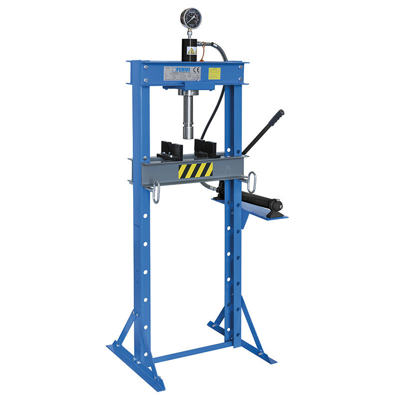 Presse hydraulique Fervi P001/20 manuelle avec piston mobile, capacité 20 tonnes