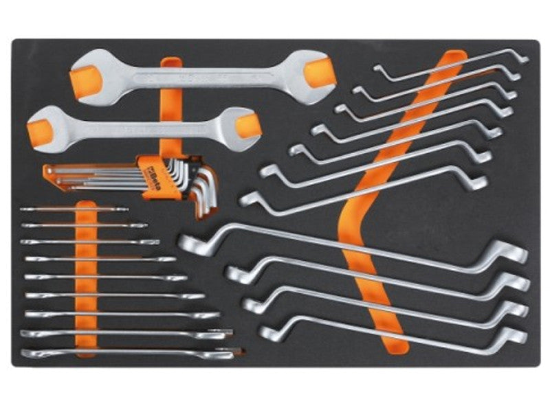 Beta Utensili coffret 31 clés mixtes fourche polygonale hexagonale M30 thermoformé EVA