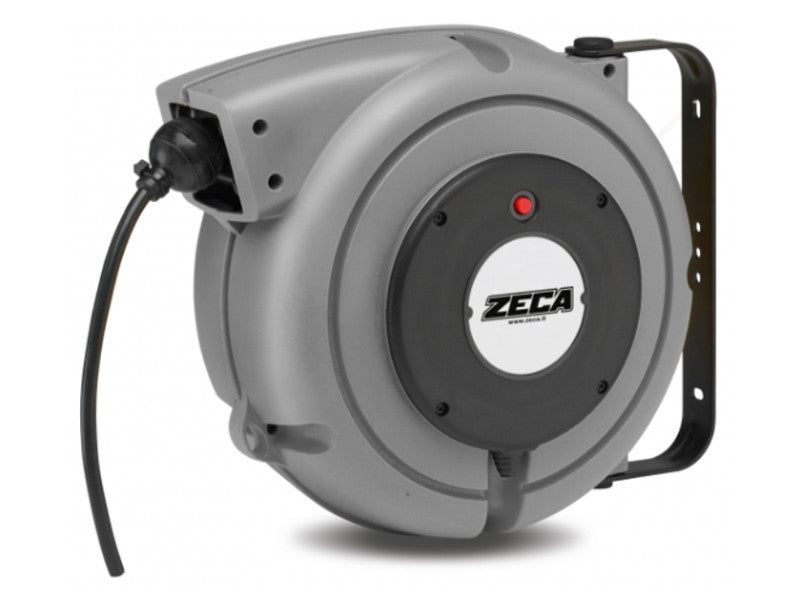 Zeca 4315/S graue elektrische Kabeltrommel mit 1,5 mm² PVC-Kabel, 15 Meter lang 