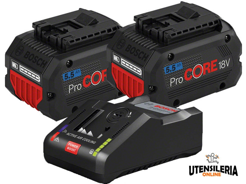 Zestaw startowy Bosch 18V 2x akumulatory ProCORE 8.0Ah + ładowarka GAL 18V-160