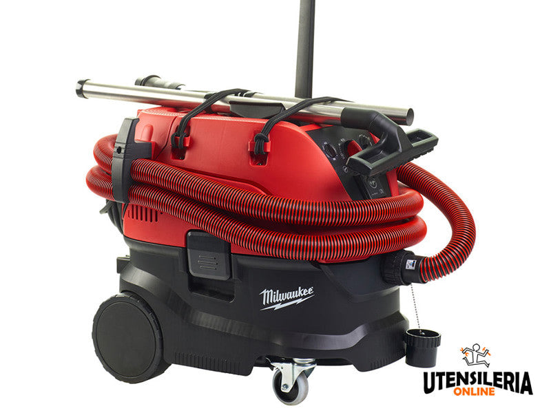 Milwaukee AS 30 MAC Staubsauger 30L Klasse M PTFE-Filter Rot Schwarz Professionell 
