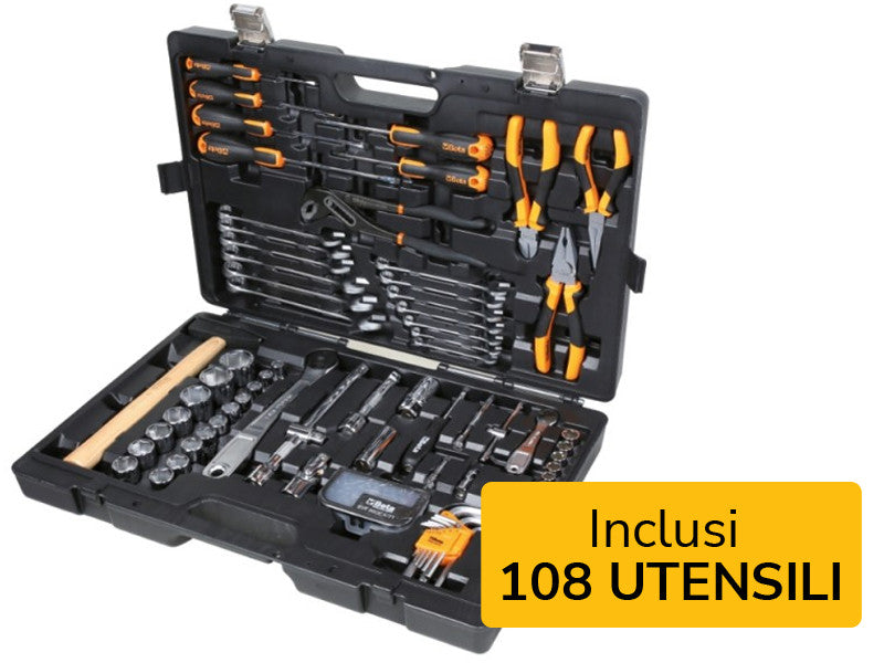Beta Valise à Outils Complète Worker BW 2047E/C108 - 108 Pièces pour Maintenance