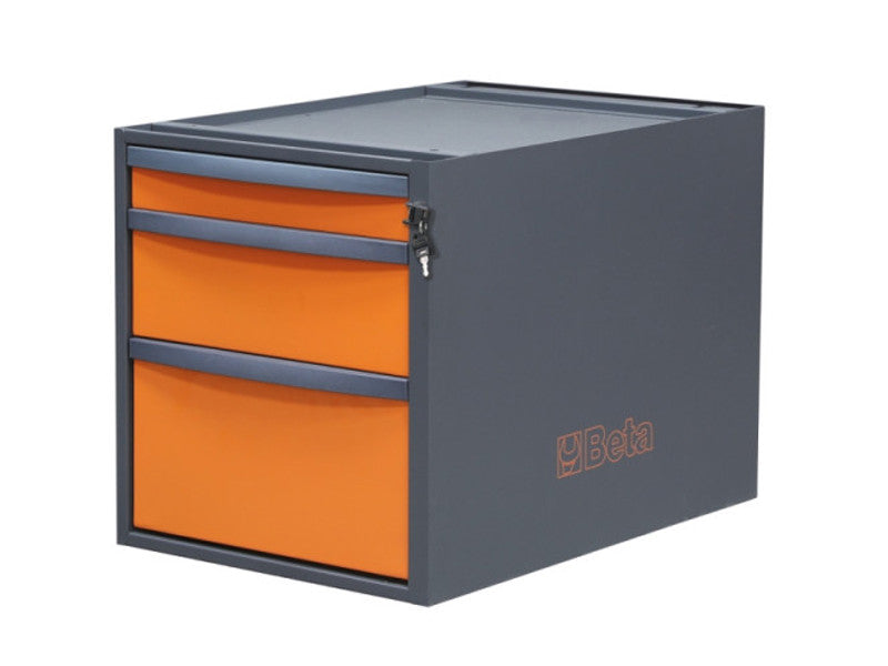 Beta servante 3 tiroirs C58CSH/O 3C bicolore pour établis modulaires C58BC 446x670x479 mm
