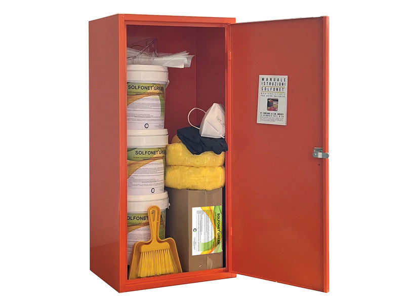 Carvel absorbant et neutralisant pour acide sulfurique Solfonet Green en armoire, 35lt