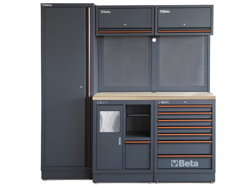 Beta utensili ameublement atelier modulaire C45PRO 2.0 CW 1960x645x2000mm plan bois