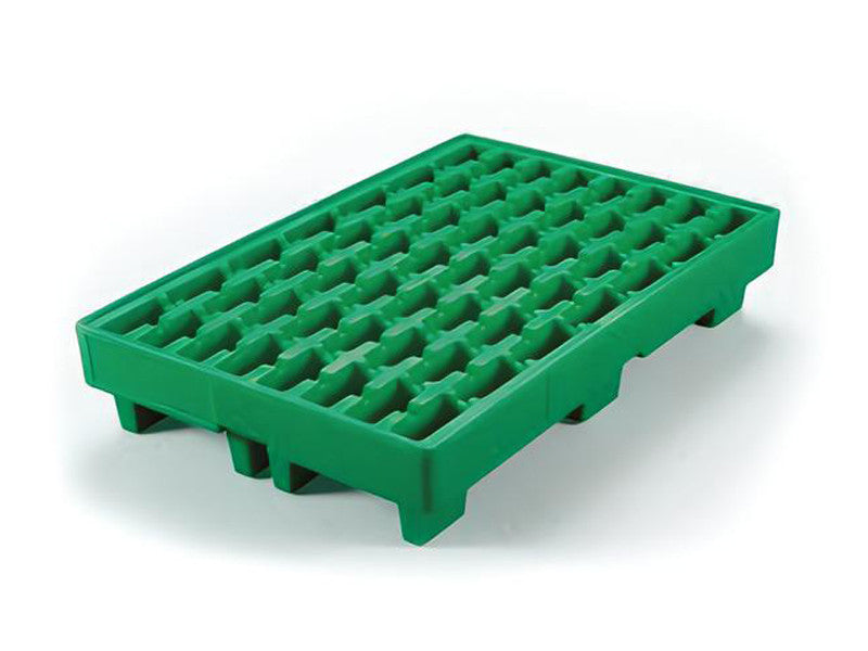 Bac de rétention en polyéthylène Carvel 1200x800x225mm pour acides, bases et alcalis, capacité 35L