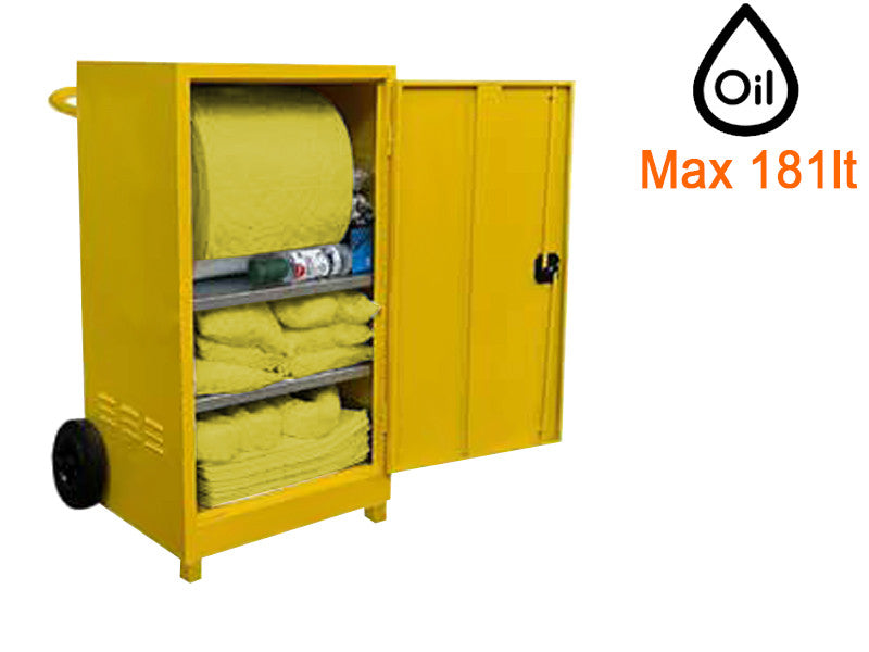 Szafa mobilna Carvel 580x460x1000mm z materiałem sorpcyjnym do chemikaliów, 181l