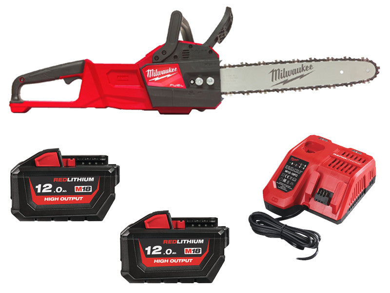 Milwaukee M18 Fuel FCHS 350mm Akku-Kettensäge mit 2 x 12Ah Akkus