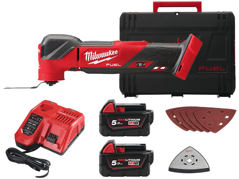 Milwaukee M18 Fuel FMT outil multifonction sans fil brushless avec 2 batteries 5.0Ah