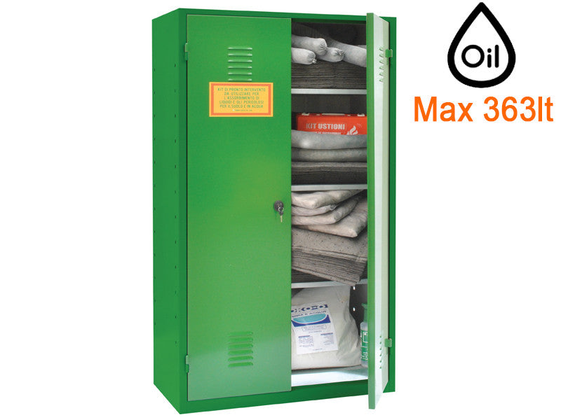 Szafa bezpieczeństwa Carvel 730x400x1600mm z uniwersalnym materiałem chłonnym, 363 l