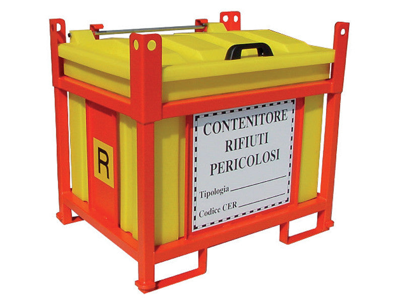 Conteneur en PP Carvel 920x710x840mm empilable pour déchets dangereux, 250lt
