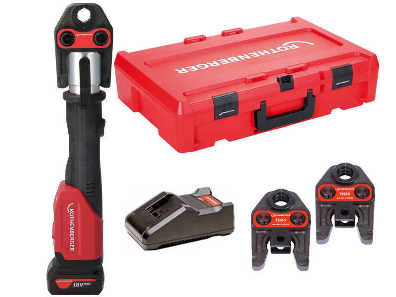 Rothenberger Romax 4000 AMPShare Batteriecrimppresse + TH-Backen 16–26 mm 