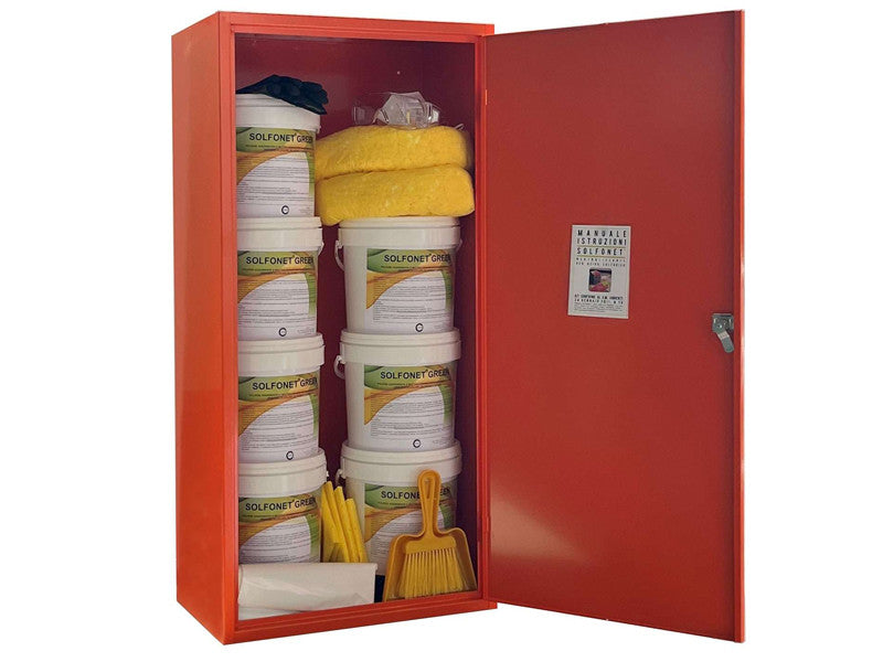 Carvel absorbant et neutralisant pour acide sulfurique Solfonet Green en armoire, 70lt
