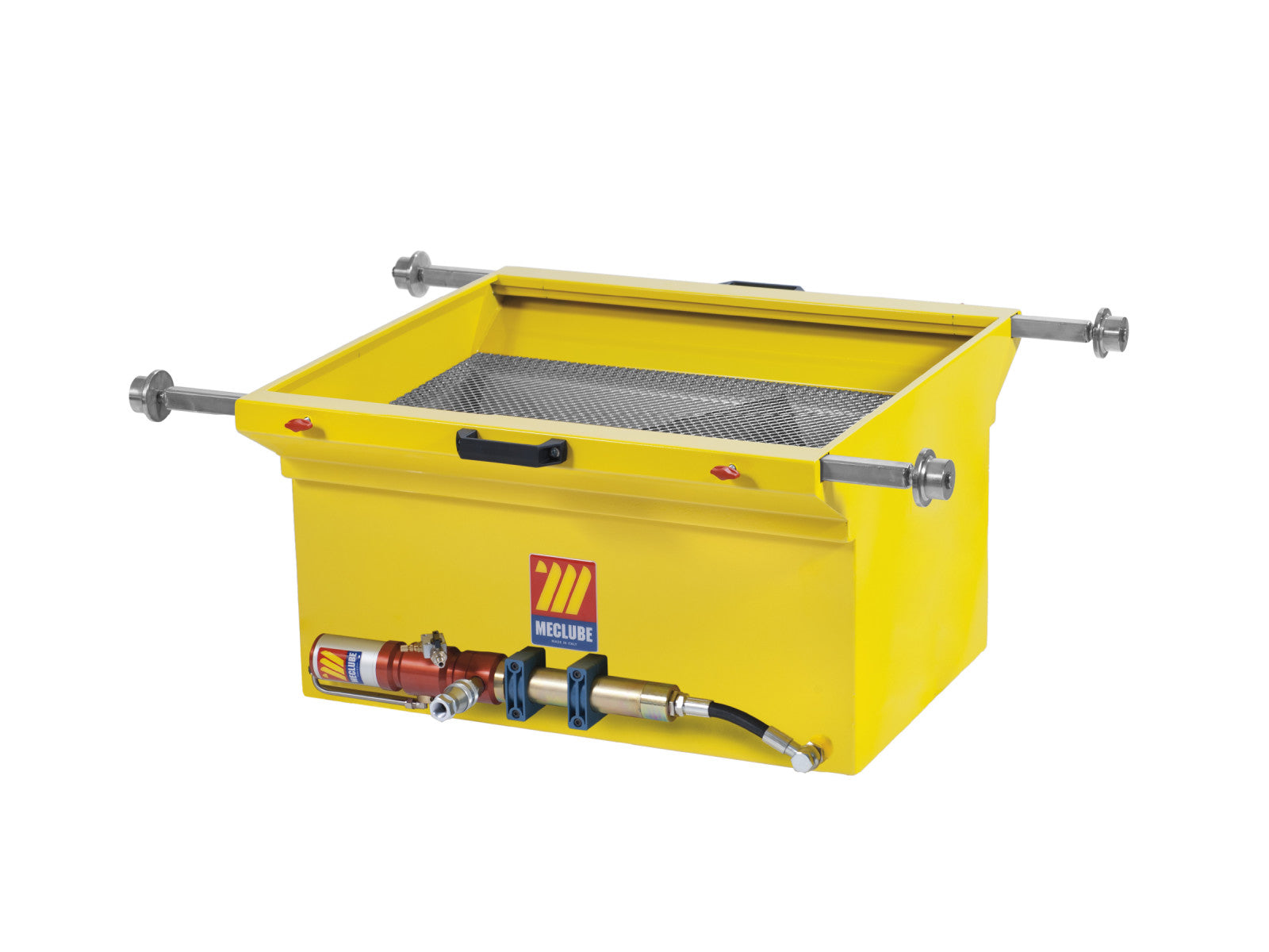 Meclube 120-Liter-Gelbtank zur Altölrückgewinnung mit pneumatischer Pumpe