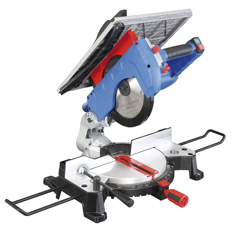 Fervi tronçonneuse pour bois 0870/250 avec table supplémentaire 1,8 kW