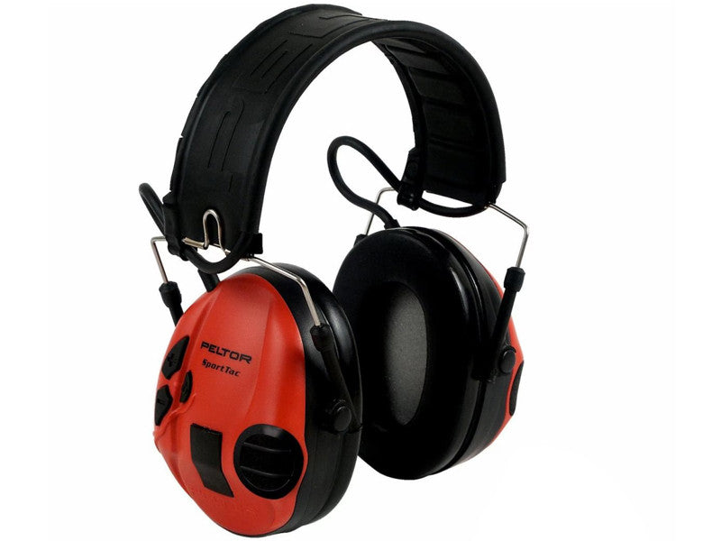 3M Peltor SportTac Casque Anti-Bruit Chasse Tir Modulation Sonore Noir/Rouge
