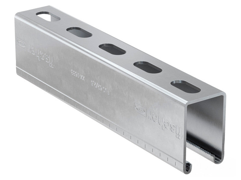 Fischer rail de montage universel FUS 62/2,5 acier galvanisé profilé en U 6000 mm