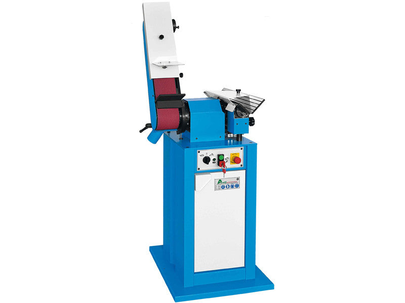 Aceti Poncuseu à bande 120x1500mm 1,9kW Bleu avec nité de chanfreinage