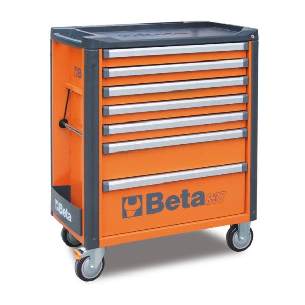 Beta servante d'atelier C37 7 tiroirs orange plan travail 588x367 mm