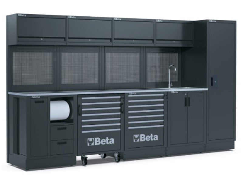 Beta Utensili modulare Werkstattmöbel RSC50 3590x690x2000mm grau mit Spülbecken