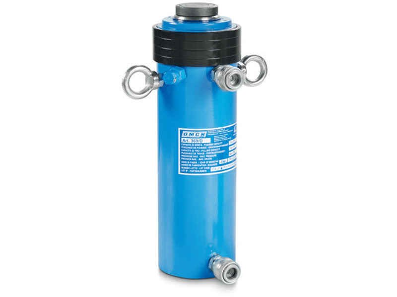 OMCN Cylindre hydraulique 369/D double effet 35t poussée 15t traction bleu