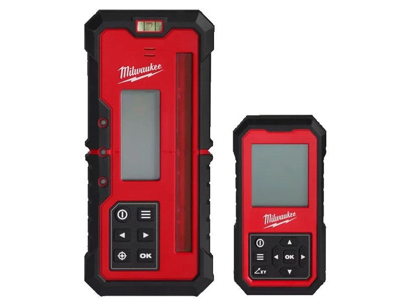 Milwaukee RD1200 Laserempfänger mit Fernbedienung, 1200 m Reichweite, rot, IP67