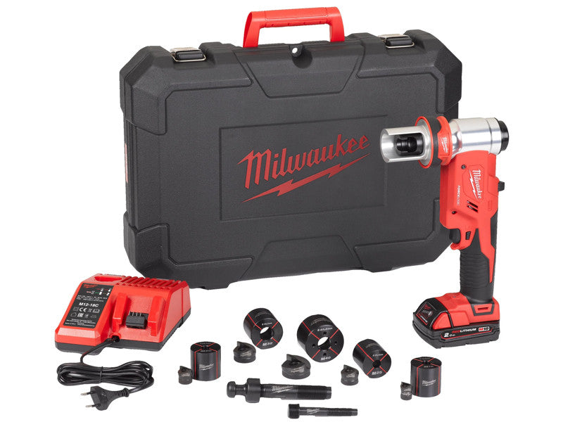 Milwaukee Poinçonneuse M18 HKP Rouge Moteur Brushless 100mm Poinçons Inclus
