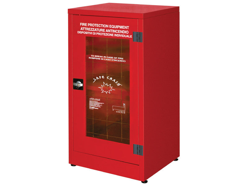 Armoire pour EPI Carvel 575x500x1100mm avec porte en verre frangible, 2 étagères et porte-vêtements