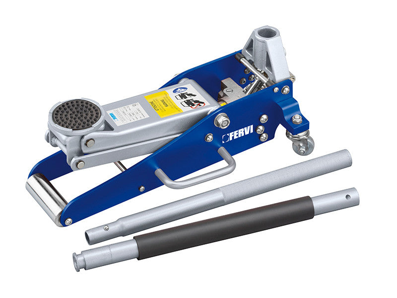 Fervi C039/15 Cric rouleur en aluminium et acier à double pompage 1,5 tonnes