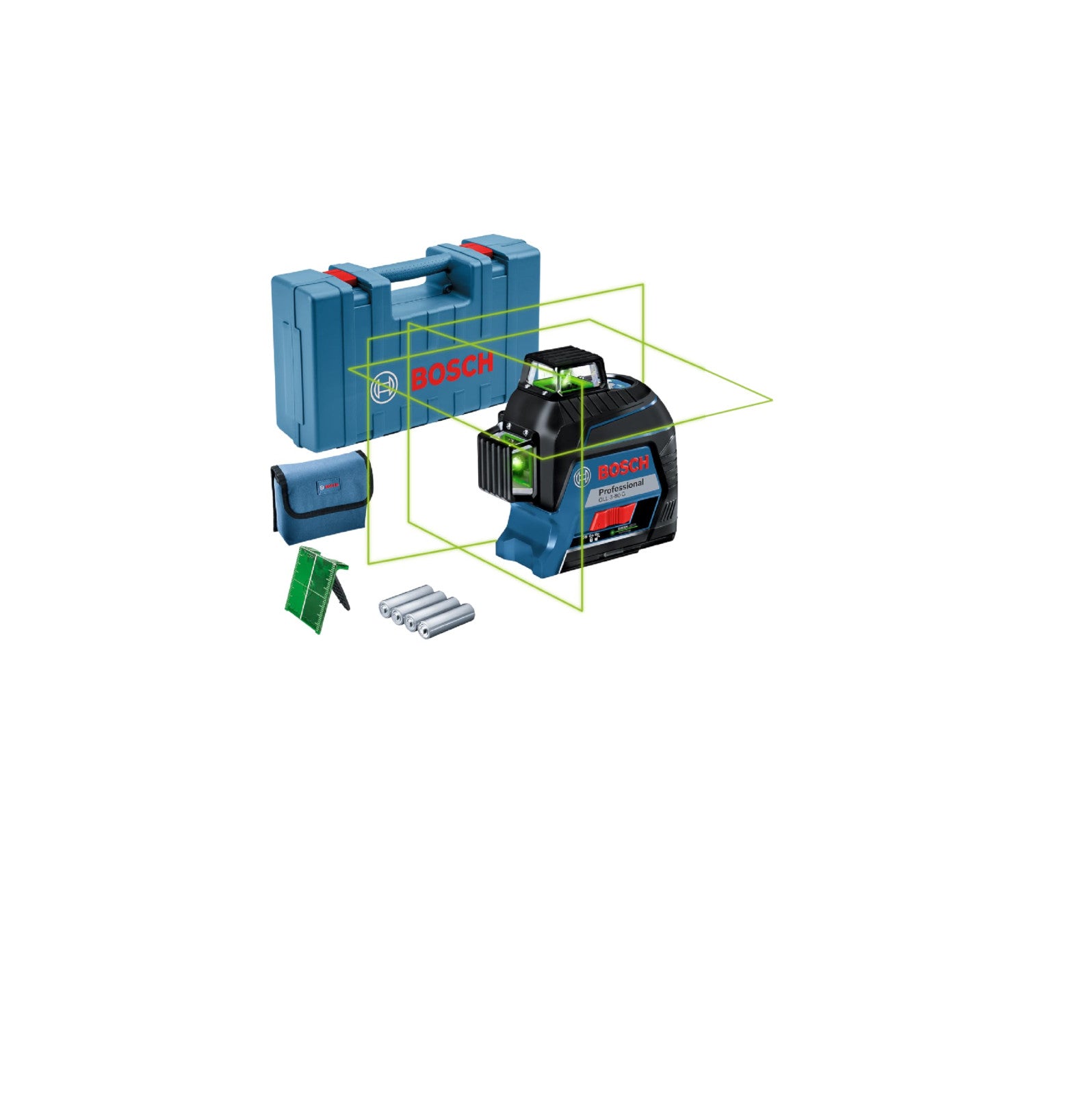 Bosch Professional GLL 3-80 G laser multilignes vert 30m avec coffret
