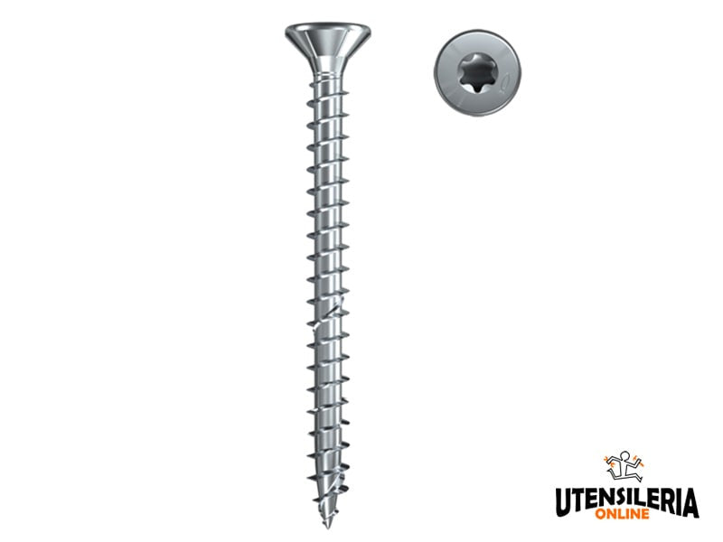 Fischer wkręty do drewna FPF ST 10,0x300 ZPF Power-Fast pełny gwint ocynkowane białe Torx 50 sztuk