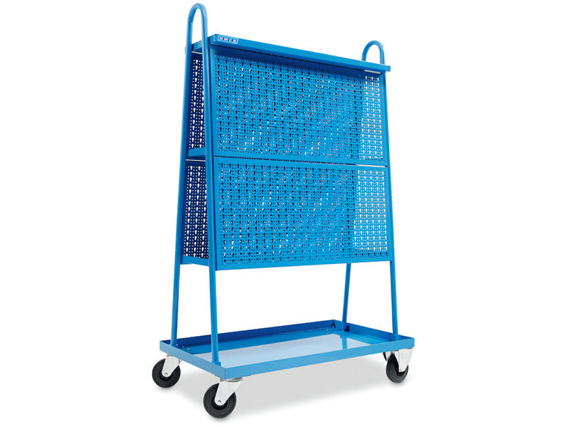 OMCN C51/A Multifunktionswagen mit doppelt perforierter Platte und 4 Ablagen, 1000 x 580 x 1600 mm 