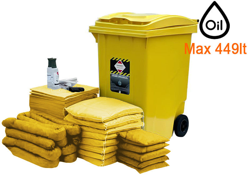 Beczkowóz Carvel 625x860x1096mm z materiałem absorbującym substancje chemiczne, 449 l