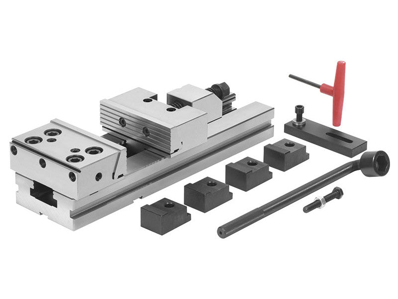 Étau de précision Fervi M028/125/150 rectifié avec mors de 125 mm, ouverture 150 mm
