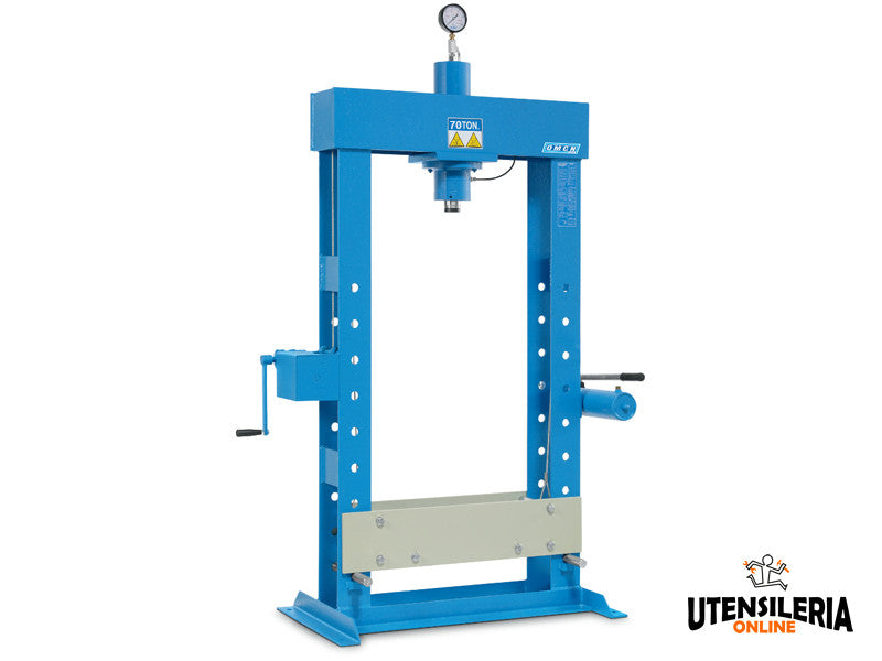 Omcn presse hydraulique 159 pompe à main deux vitesses 70 tonnes bleue