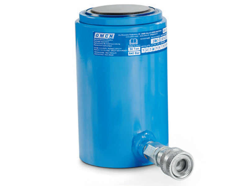 Cylindre hydraulique Omcn 362/D simple effet 30 tonnes 700 bar bleu 265mm