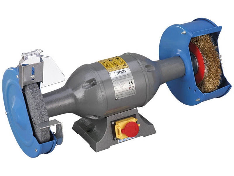 Meuleuse d'établi combinée Fervi 0556 avec arbres longs 230V 0,75kW, 200mm