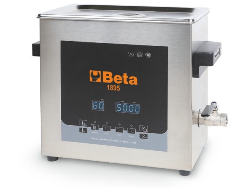 Beta utensili cuve de nettoyage à ultrasons 1895 13L avec dégazage chauffante