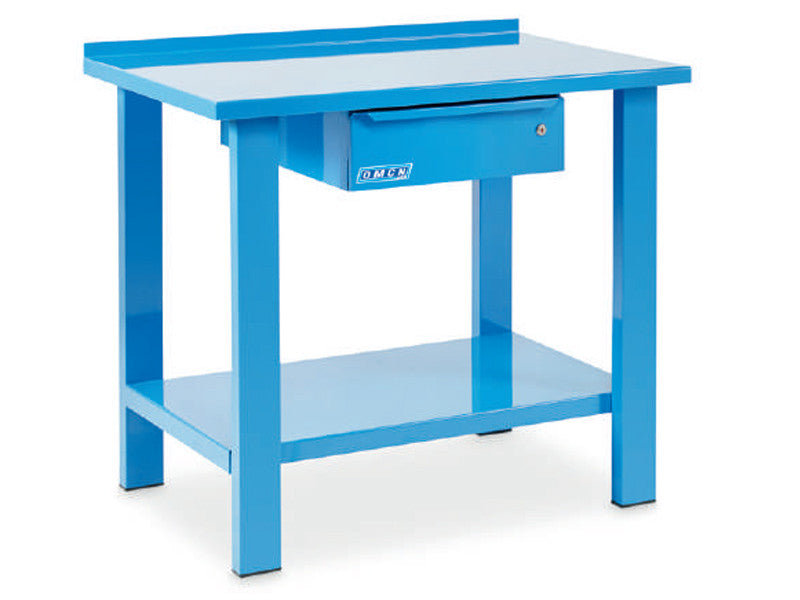 OMCN banc de travail 1000x700x850mm acier avec tiroir bleu RAL 5012