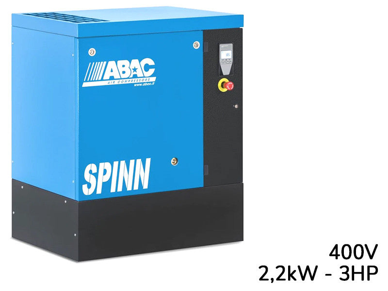 Abac compresseur à vis Spinn 2,2 2,2 kW 400V 10 bar démarrage direct au sol