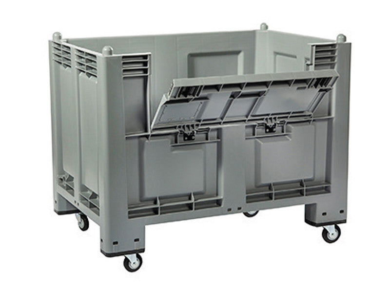 Caisse palette Carvel 1200x800x1000mm en polypropylène avec roues et portillon, 600l
