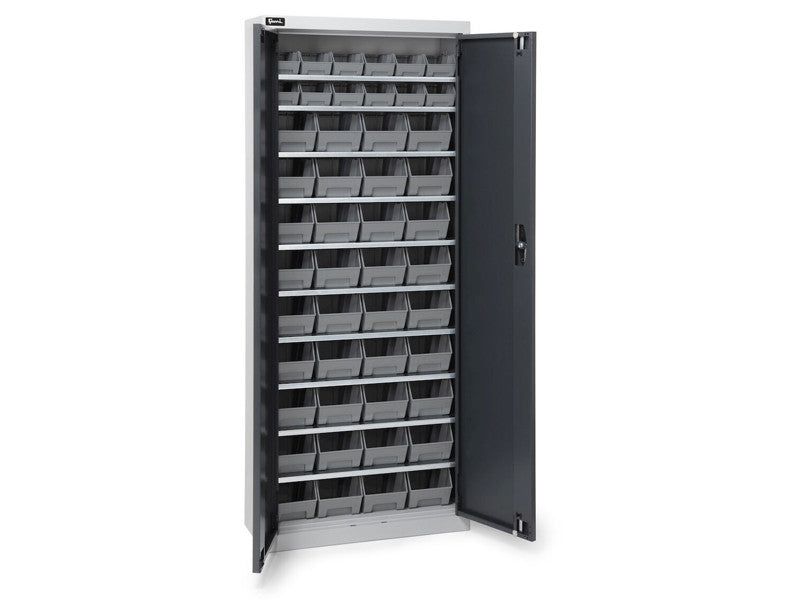 Fami armoire portes battantes Perfom AK 700x267x1651mm avec 48 conteneurs Picking Box Air - Gris RAL 7035 cod.PERFOMAK09