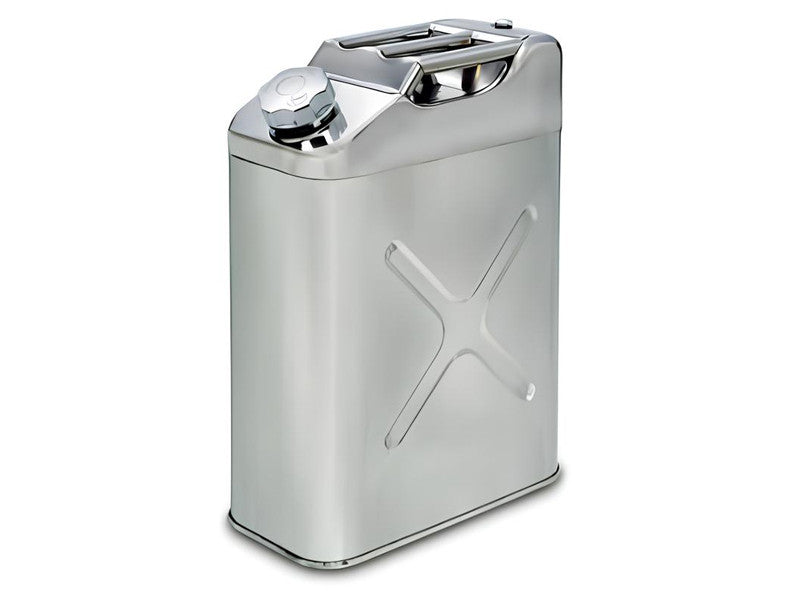 Jerrican en acier inox à section rectangulaire Carvel 350x17x470mm bouchon de sécurité, 20l