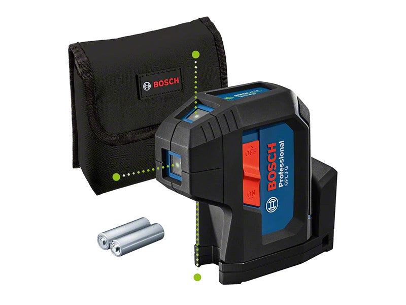 Bosch Professional niveau laser à points GPL 3 G vert portée 30m