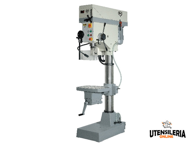 LTF 3,0 kW Säulenbohrmaschine mit Drehtisch und Schraubstock zum Bohren von 45 mm Stahl 